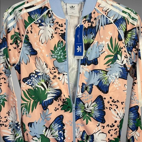 Adidas Girls Superstar All Over print Track Top Jacket Sz LARGE NWT H22593 - Picture 3 of 3